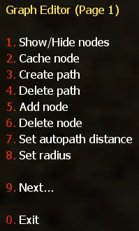 Graph Editor Menu (Page 1)