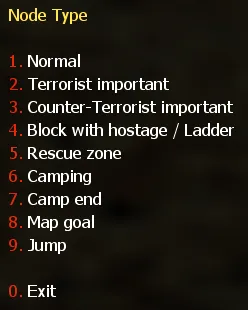 Node Type Menu