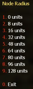Node Radius Menu