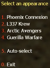 T class selection